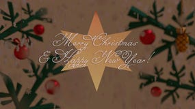 Souhaits de Noël et de nouvelle année sur une étoile avec le fond d'arbre de Noël illustration stock Souhaits de Noël et de nouvelle année sur une étoile avec le fond d'arbre de Noël illustration stock