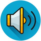 Sound circle blue icon concept 向量例证 Sound circle blue icon concept 向量例证