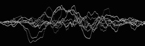 Sound wave element. Abstract black digital equalizer. Big data visualization. Dynamic light flow. 3d rendering royalty free illustration Sound wave element. Abstract black digital equalizer. Big data visualization. Dynamic light flow. 3d rendering royalty free illustration