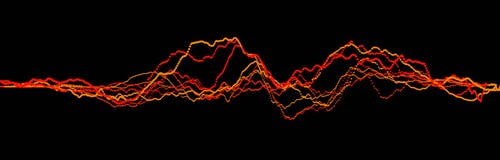 Sound wave element. Abstract black digital equalizer. Big data visualization. Dynamic light flow. 3d rendering stock illustration Sound wave element. Abstract black digital equalizer. Big data visualization. Dynamic light flow. 3d rendering stock illustration