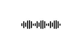 Waveform Audio. Sound wave isolated on black background.