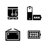 Sources of power. Simple Related Vector Icons royalty free illustration Sources of power. Simple Related Vector Icons royalty free illustration