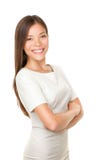 Sourire asiatique de verticale de femme heureux Photos stock Sourire asiatique de verticale de femme heureux Photos stock