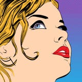 Sourire assez blond de femmes Une jeune femme Femme mignonne pensant à quelque chose illustration stock Sourire assez blond de femmes Une jeune femme Femme mignonne pensant à quelque chose illustration stock
