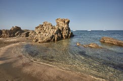 The Sardinian beach in the postcard stock photography The Sardinian beach in the postcard stock photography