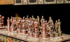Souvenir iron chess for sale at old market. Jerusalem royalty free stock photography Souvenir iron chess for sale at old market. Jerusalem royalty free stock photography