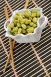 Soybeans In A White Dish Stock Images