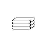 Spa towels, relaxation outline icon. Signs and symbols can be used for web, logo, mobile app, UI, UX vector illustration Spa towels, relaxation outline icon. Signs and symbols can be used for web, logo, mobile app, UI, UX vector illustration