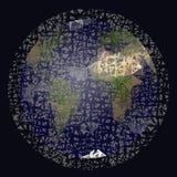 Space debris orbiting the Earth royalty free illustration Space debris orbiting the Earth royalty free illustration