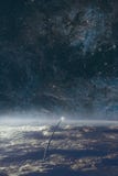 Space exploration earth and night sky background Stock Photos Space exploration earth and night sky background Stock Photos