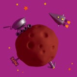 Mastering the red planet Mars, the search for water rover. 3D re vector illustration Mastering the red planet Mars, the search for water rover. 3D re vector illustration