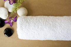Space On Towel Spa For Text Stock Images