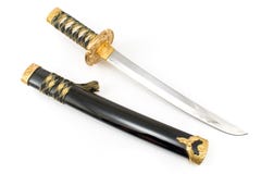 Spada giapponese di katana del samurai fotografia stock libera da diritti Spada giapponese di katana del samurai fotografia stock libera da diritti