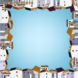 01 Spain City pattern. Vector illustration of abstract town landscape image royalty free illustration 01 Spain City pattern. Vector illustration of abstract town landscape image royalty free illustration