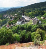 Spania valley with church, Slovakia royalty free stock photo Spania valley with church, Slovakia royalty free stock photo