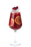 Spanish Blackberry, Cranberries And Fruit Sangria Isolated Royalty Free Stock Photography