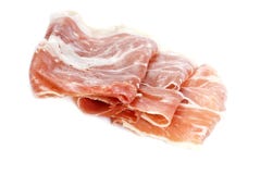 Spanish Cured Ham Isolated On White Stock Images Spanish Cured Ham Isolated On White Stock Images