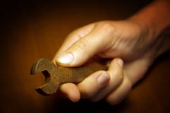 Spanner In Hand Royalty Free Stock Image Spanner In Hand Royalty Free Stock Image