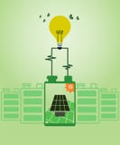 Sparen milieu en groen machtsconcept vector illustratie Sparen milieu en groen machtsconcept vector illustratie