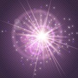 Sparks glitter glowing,star burst explosion glow and lens flare isolated on purple transparent background.Show,Concert stock illustration Sparks glitter glowing,star burst explosion glow and lens flare isolated on purple transparent background.Show,Concert stock illustration