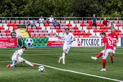 16 07 15 Spartak Moskva-ungdom 2-3 Ufa-ungdom, modiga ögonblick Royaltyfri Bild 16 07 15 Spartak Moskva-ungdom 2-3 Ufa-ungdom, modiga ögonblick Royaltyfri Bild