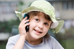 Speaking On The Phone Royalty Free Stock Image