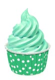 Spearmint soft ice cream or frozen yogurt on white background Royalty Free Stock Photos Spearmint soft ice cream or frozen yogurt on white background Royalty Free Stock Photos