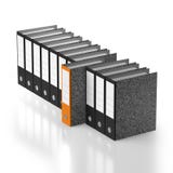 Special Orange Folder Outstanding From Line Royalty Free Stock Photos Special Orange Folder Outstanding From Line Royalty Free Stock Photos