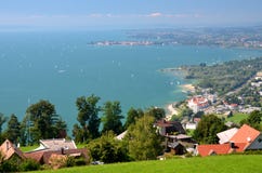 Spectacular Picturesque View On Lindau On Lake Bodensee, Germany Stock Photos