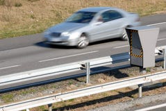 Speed control with a radar royalty free stock images Speed control with a radar royalty free stock images
