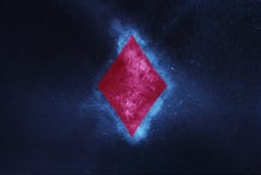 Spela kortet Diamantsymbol Abstrakt bakgrund för natthimmel Royaltyfri Bild Spela kortet Diamantsymbol Abstrakt bakgrund för natthimmel Royaltyfri Bild