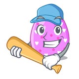 Spela urklippet för tecknad film för baseballeaster ägg på banan vektor illustrationer Spela urklippet för tecknad film för baseballeaster ägg på banan vektor illustrationer