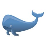 Sperm whale icon, cartoon style vector illustration Sperm whale icon, cartoon style vector illustration