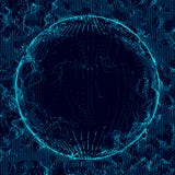 Sphere of multiple points. Abstract wormhole. 3D rendering stock illustration Sphere of multiple points. Abstract wormhole. 3D rendering stock illustration