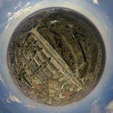 Spherical panorama of 360 degrees of the city stock image Spherical panorama of 360 degrees of the city stock image