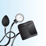 Sphygmomanometer stock illustrationer Sphygmomanometer stock illustrationer