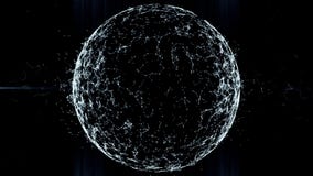 Sphère, globe et espace sous forme de plexus Fond géométrique abstrait avec les lignes, les points et les triangles mobiles Sphère, globe et espace sous forme de plexus Fond géométrique abstrait avec les lignes, les points et les triangles mobiles