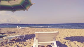 Spiaggia bulgara vuota fotografie stock libere da diritti Spiaggia bulgara vuota fotografie stock libere da diritti