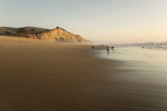 Spiaggia del San Gregorio al tramonto fotografia stock libera da diritti Spiaggia del San Gregorio al tramonto fotografia stock libera da diritti