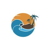 Spiaggia naturale Logo Template Design Vector, emblema, concetto di progetto, illustrazione vettoriale Spiaggia naturale Logo Template Design Vector, emblema, concetto di progetto, illustrazione vettoriale