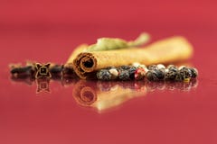 Spice variations on colorful background royalty free stock image Spice variations on colorful background royalty free stock image