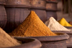 Spices pile (Curry Powder) in the Marrakesh