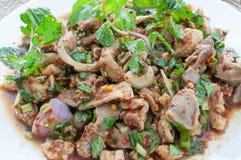 Spicy Minced Chicken Salad (larb, Thai Food) Stock Photo Spicy Minced Chicken Salad (larb, Thai Food) Stock Photo