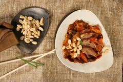 Spicy Pork Roast With Peanuts Stock Photography Spicy Pork Roast With Peanuts Stock Photography
