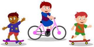 Spielende Kinder - Straßen-Spiele lizenzfreie abbildung Spielende Kinder - Straßen-Spiele lizenzfreie abbildung