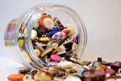 Spilling junk jar stock photography Spilling junk jar stock photography