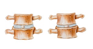 Spina dorsale - attenuare funzione dei dischi intervertebrali immagini stock Spina dorsale - attenuare funzione dei dischi intervertebrali immagini stock
