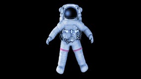 Spinning Astronaut. seamless looping 3d animation