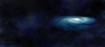 Spiral galaxy in the outer space