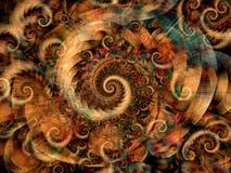 Spirali fredde di turbinii di frattali illustrazione vettoriale Spirali fredde di turbinii di frattali illustrazione vettoriale
